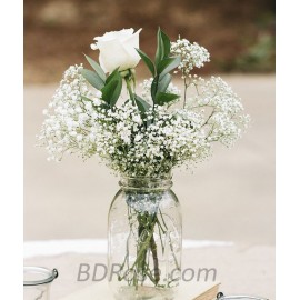 Imported Single White Rose In A Vase